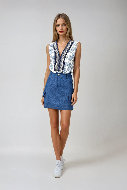 Blusa - 752809 - AZU - Reina Diaz