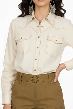 Blusa - 752841 - BEI - Reina Diaz