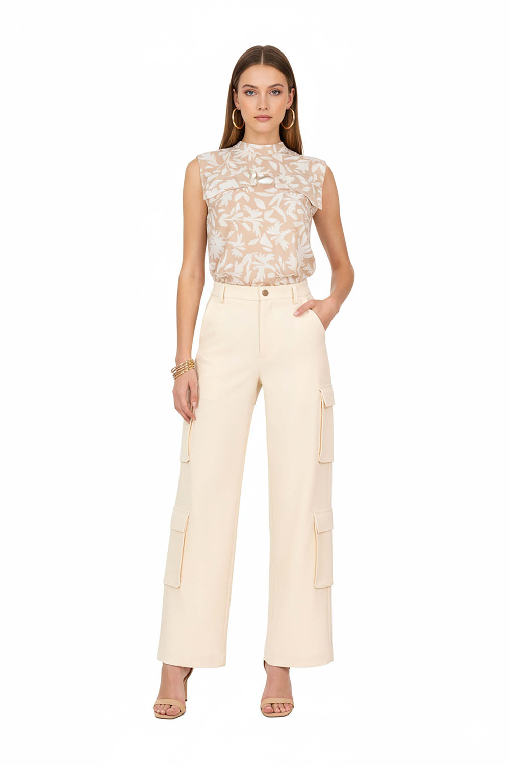 Blusa - 752874 - BEI - Reina Diaz