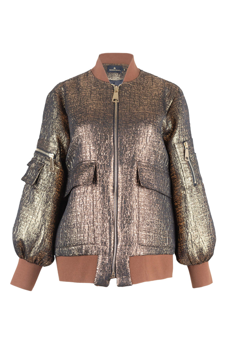 Bomber Jacket - 501444 - BRO - Reina Diaz