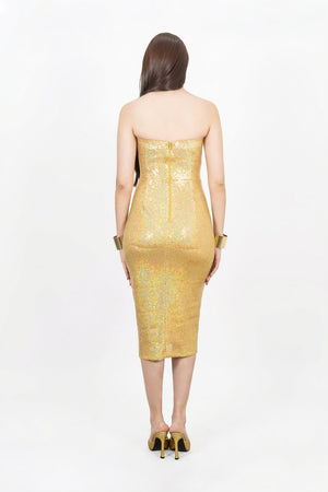 Bridget Strapless Midi Vestido - Reina Diaz