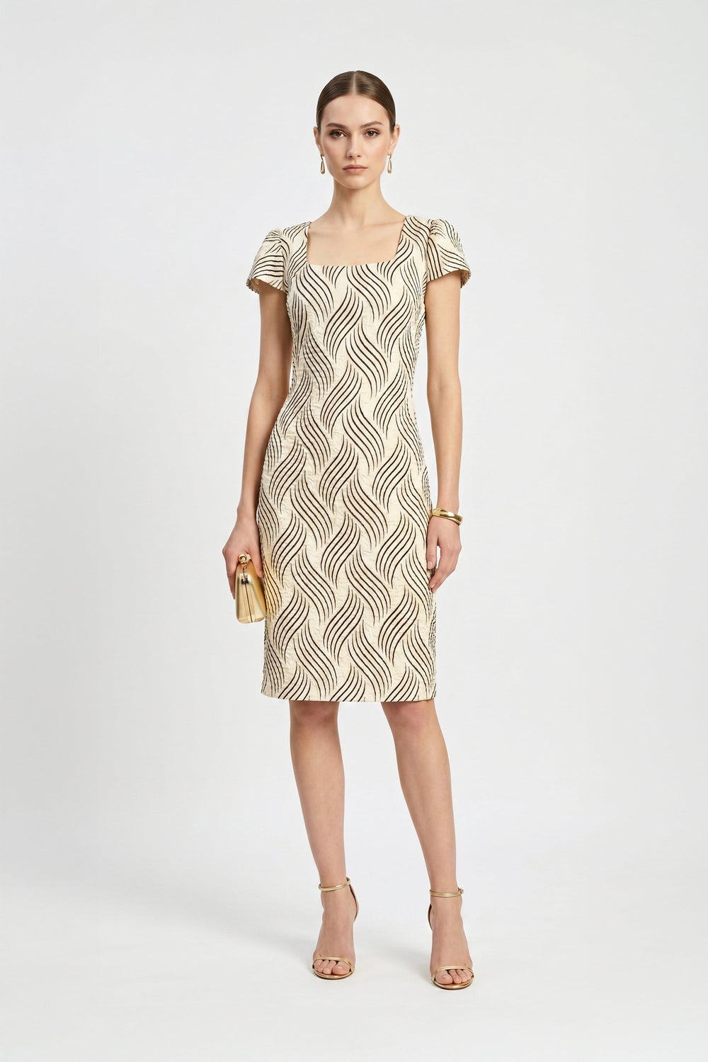 Brisa Abstract Wave Vestido - Reina Diaz