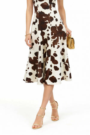 Brooke Cow Print Vestido - Reina Diaz