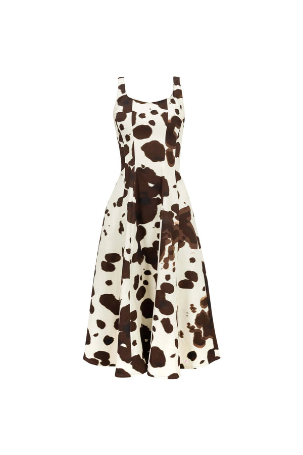 Brooke Cow Print Vestido - Reina Diaz