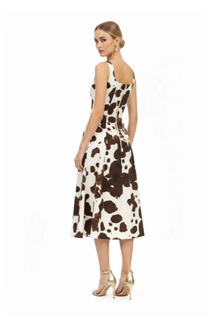 Brooke Cow Print Vestido - Reina Diaz