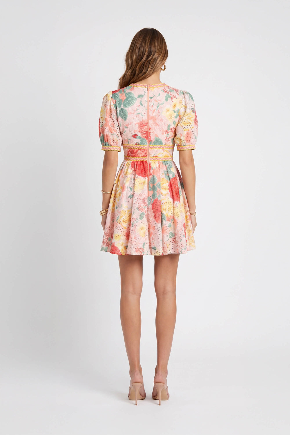 Camila Floral Plunging Mini Vestido 723120 NAR - Reina Diaz