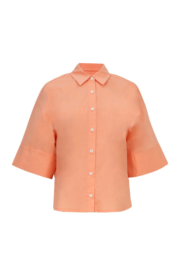 Camila One-Shoulder Smocked-Cuff Blusa 752992 - Reina Diaz