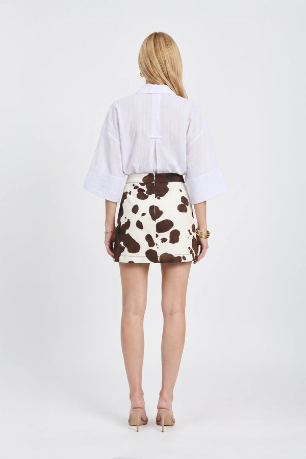 Camila One-Shoulder Smocked-Cuff Blusa 752992 - Reina Diaz