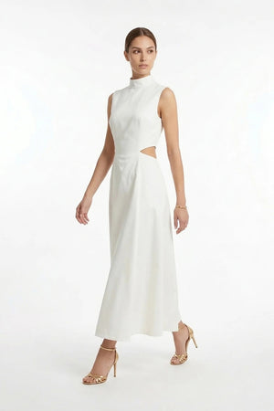 Camila Peplum Strap Maxi Vestido - Reina Diaz