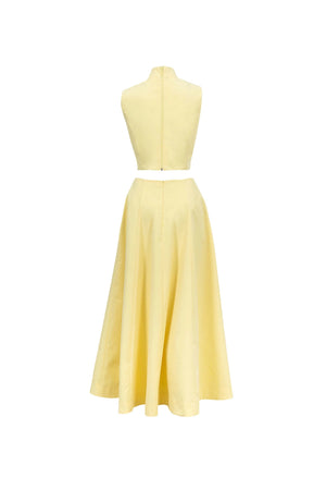 Camila Peplum Strap Maxi Vestido - Reina Diaz