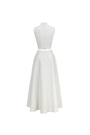 Camila Peplum Strap Maxi Vestido - Reina Diaz