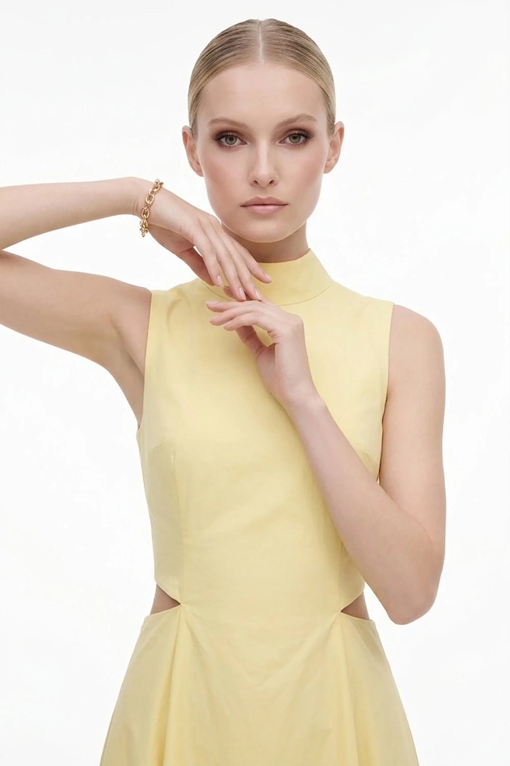 Camila Peplum Strap Maxi Vestido - Reina Diaz