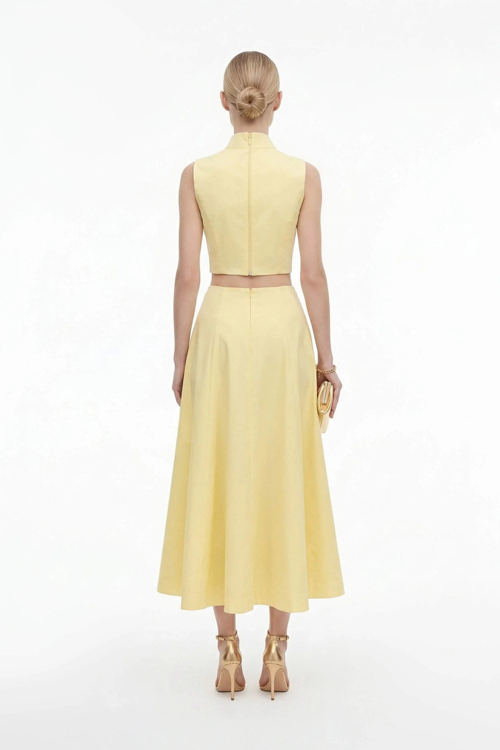 Camila Peplum Strap Maxi Vestido - Reina Diaz