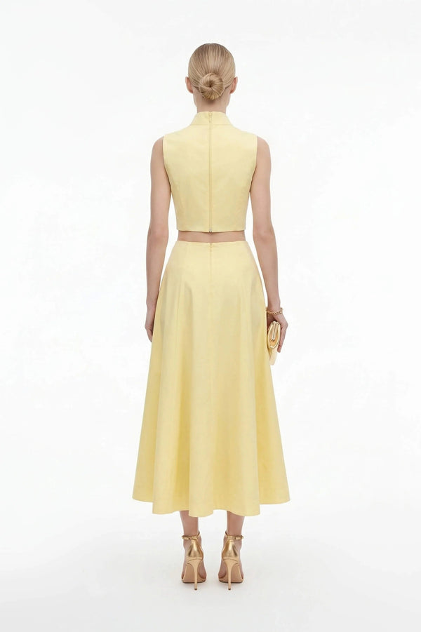 Camila Peplum Strap Maxi Vestido - Reina Diaz