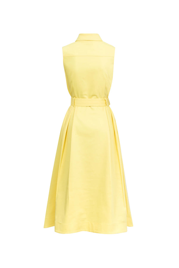 Camila Sleeveless Belted Midi Vestido - Reina Diaz