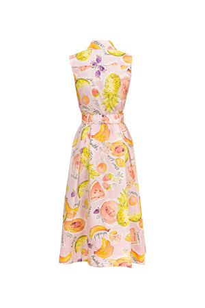Camila Sleeveless Belted Midi Vestido - Reina Diaz