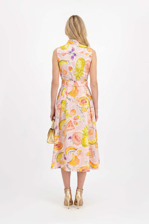Camila Sleeveless Belted Midi Vestido - Reina Diaz