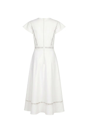 Camila V-Neck Cutout Midi Vestido 526277 HUE - Reina Diaz