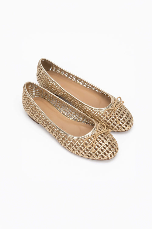 Camila Woven Bow Flat Ballerinas ZA02390 DOR - Reina Diaz