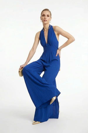 Carlotta Halter Wide Leg Mono - Reina Diaz
