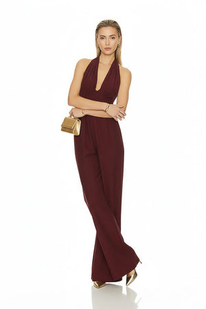 Carlotta Halter Wide Leg Mono - Reina Diaz