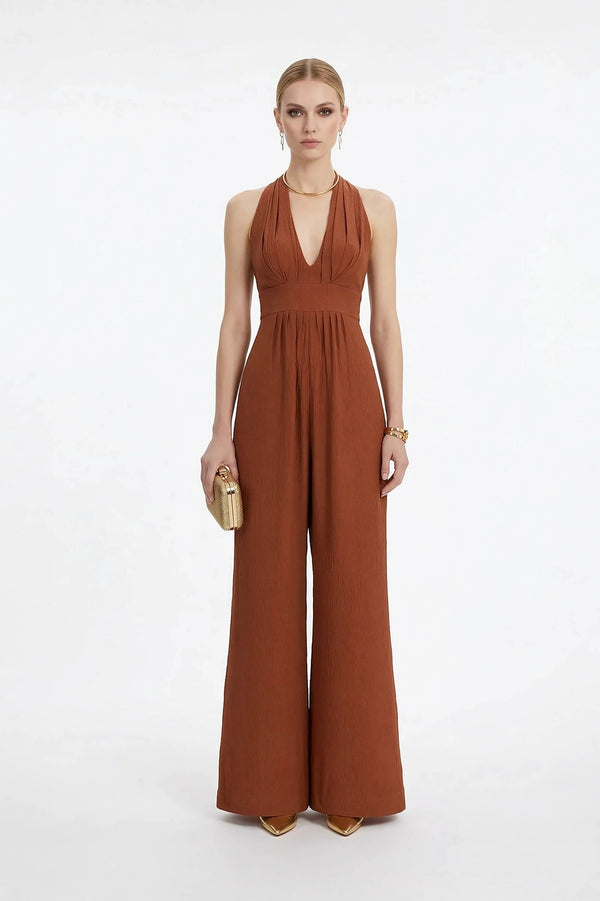 Carlotta Halter Wide Leg Mono - Reina Diaz