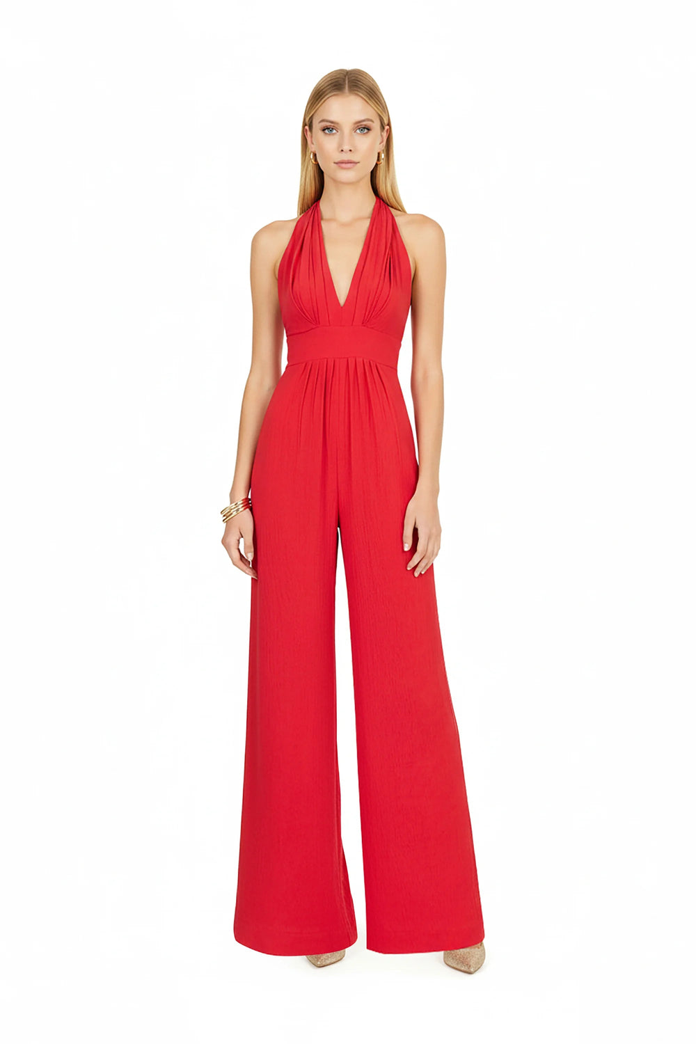 Carlotta Halter Wide Leg Mono - Reina Diaz