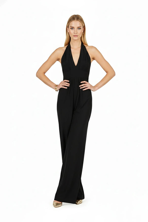Carlotta Halter Wide Leg Mono - Reina Diaz