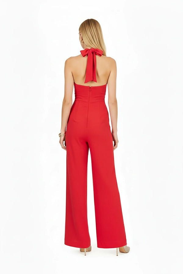 Carlotta Halter Wide Leg Mono - Reina Diaz