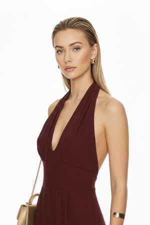 Carlotta Halter Wide Leg Mono - Reina Diaz
