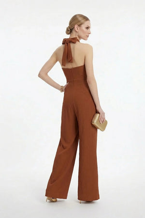 Carlotta Halter Wide Leg Mono - Reina Diaz