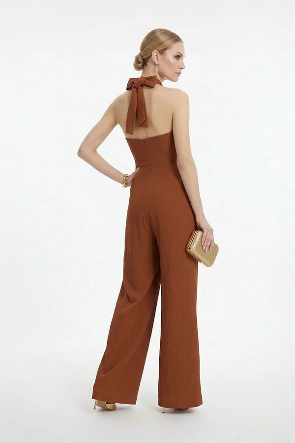 Carlotta Halter Wide Leg Mono - Reina Diaz