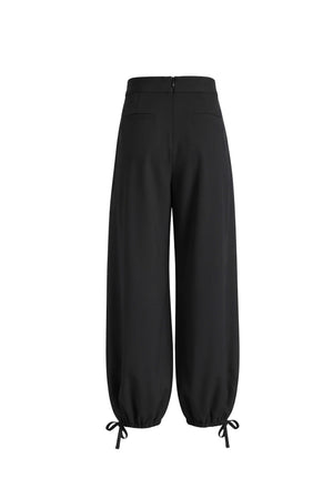 Cassandra Contrast Waistband Drawstring Balloon Pantalón 532182 NEG - Reina Diaz