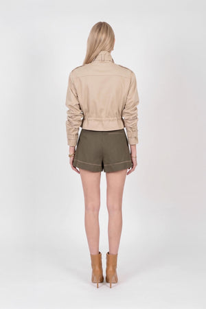 Cassandra Cropped Utility Jacket 700495 LAT - Reina Diaz