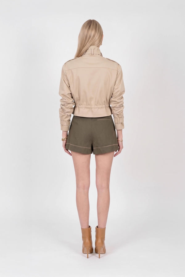 Cassandra Cropped Utility Jacket 700495 LAT - Reina Diaz