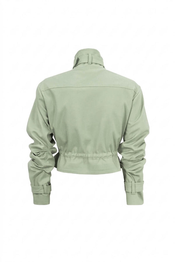 Cassandra Cropped Utility Jacket 700495 MUS - Reina Diaz