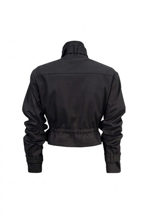 Cassandra Cropped Utility Jacket 700495 NEG - Reina Diaz