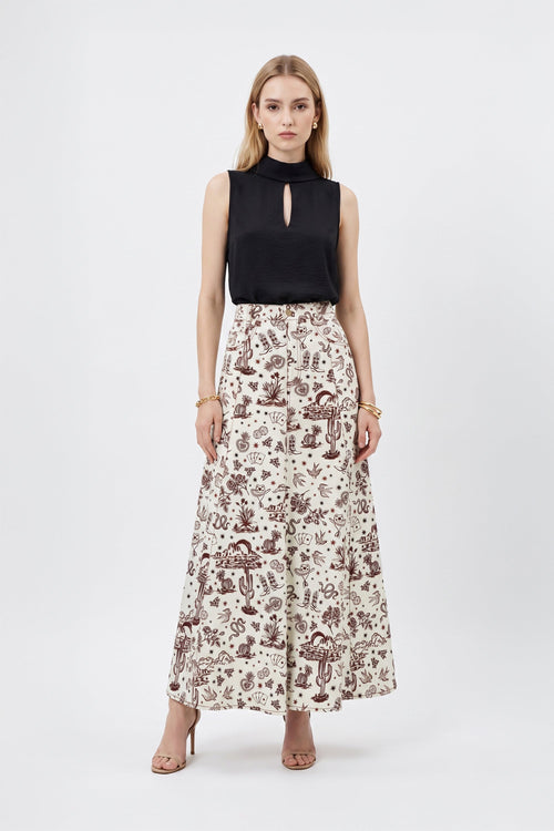 Cassandra High-Waist A-Line Falda Larga 740987 - Reina Diaz