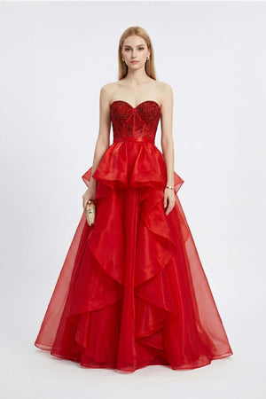 Cassandra Strapless Sweetheart Ball-Gown Vestido Fiesta - Reina Diaz