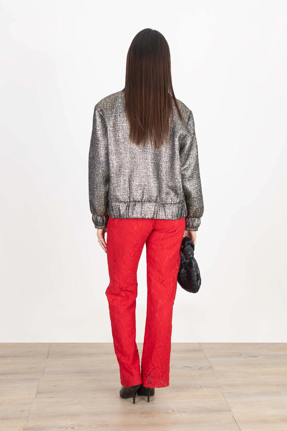 Ivy Metallic Bomber Jacket - Reina Diaz