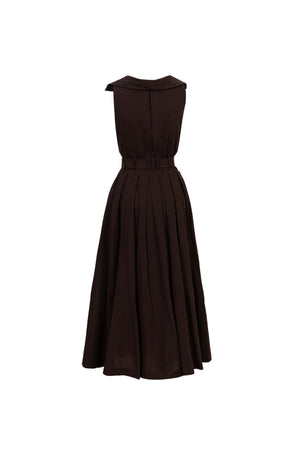 Clarissa One-Shoulder Cascade Maxi Vestido 723144 CHO - Reina Diaz