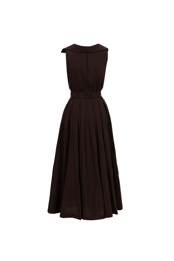 Clarissa One-Shoulder Cascade Maxi Vestido 723144 CHO - Reina Diaz