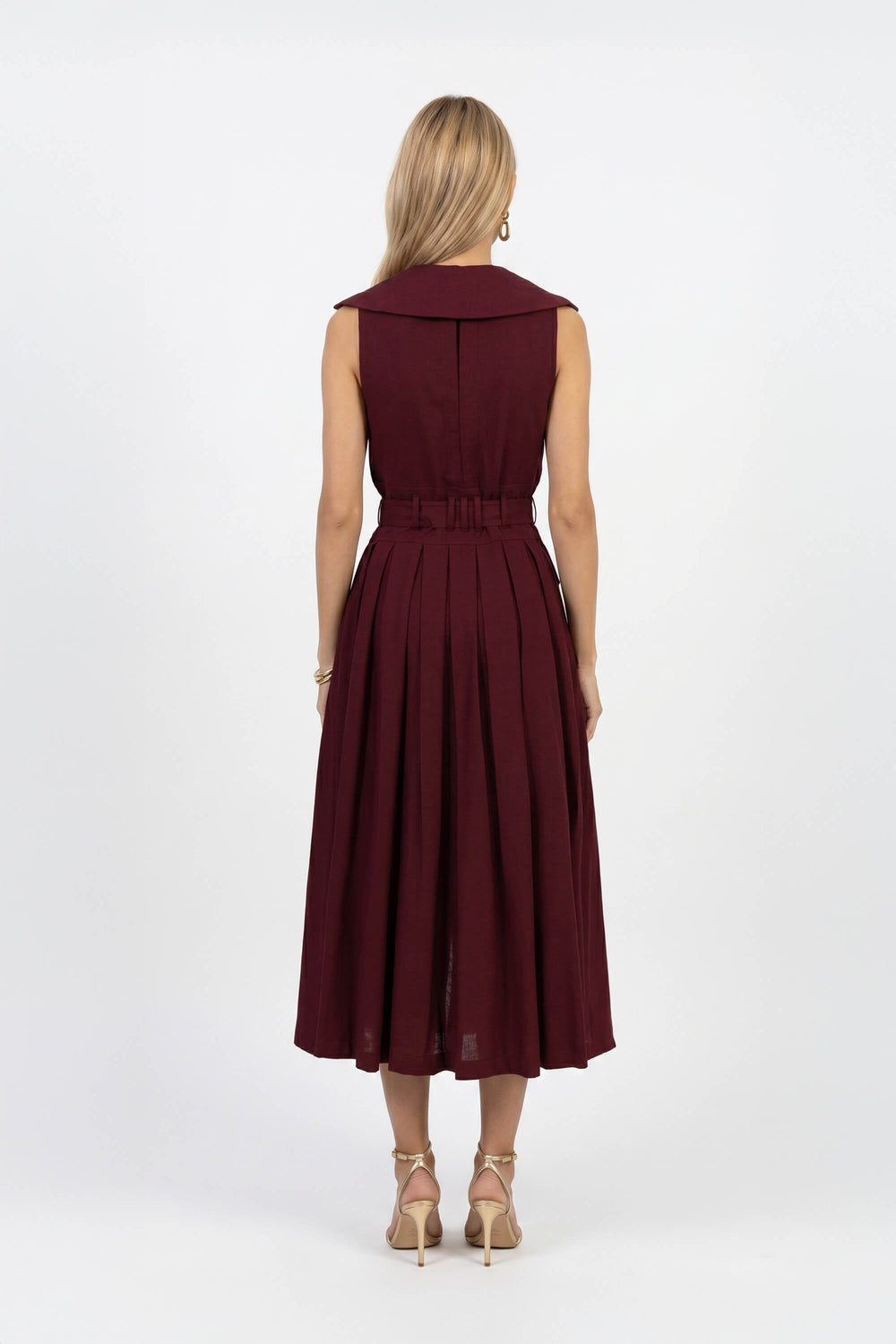 Clarissa One-Shoulder Cascade Maxi Vestido 723144 TIN - Reina Diaz