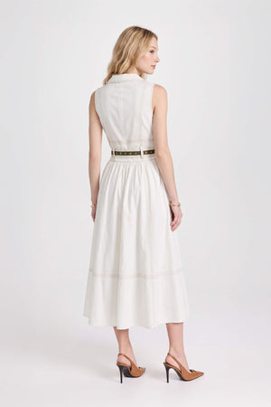 Claudia Belted Utility Sleeveless Midi Vestido 723145 HUE - Reina Diaz