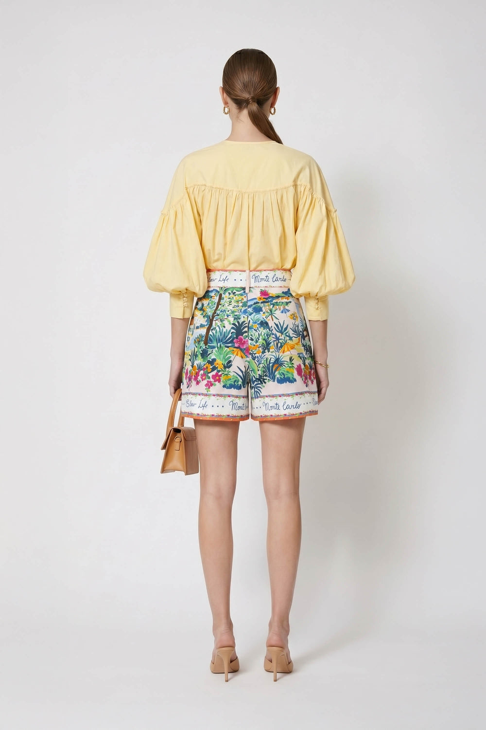 Dalia Puff - Sleeve Keyhole Cotton - Stretch Blouse - Reina Diaz