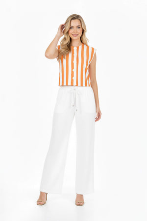 Diana Striped Cropped Vest - Reina Diaz