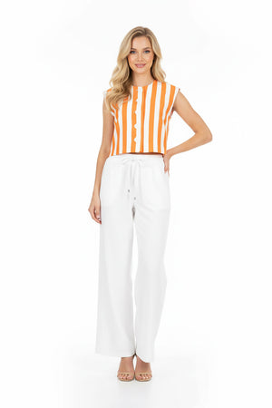 Diana Striped Cropped Vest - Reina Diaz