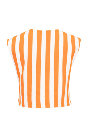 Diana Striped Cropped Vest - Reina Diaz