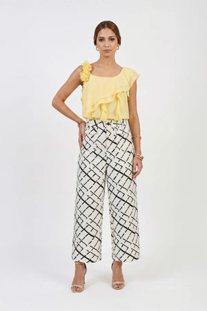 Diana Wide-Leg High-Waist Pantalón 731159 - Reina Diaz