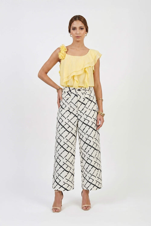 Diana Wide-Leg High-Waist Pantalón 731159 - Reina Diaz